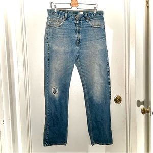 Levi’s 505 light “destroyed” look jeans. 34W/32L